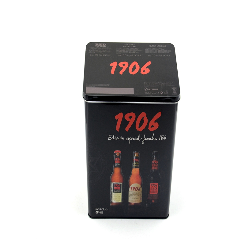 Caja rectangular de la lata de la venta 2018 para el vino, empaquetado de la cerveza