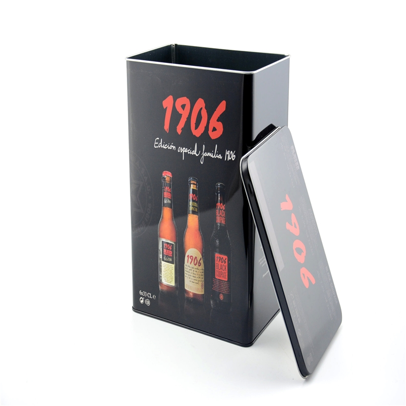 Caja rectangular de la lata de la venta 2018 para el vino, empaquetado de la cerveza