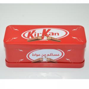 Caja rectangular de la lata de chocolate de caramelo de alta calidad de calidad alimentaria